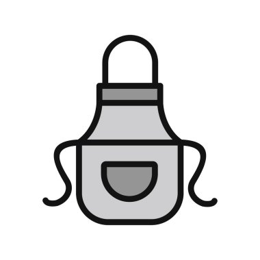 Mutfak önlüğü simgesi, vektör çizimi