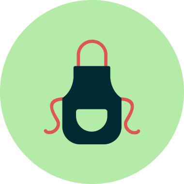 Mutfak önlüğü simgesi, vektör çizimi