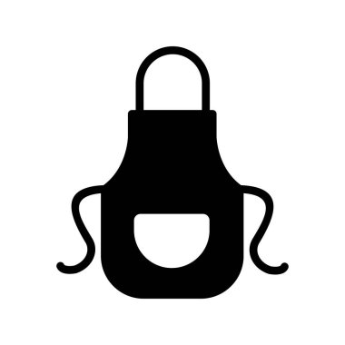 Mutfak önlüğü simgesi, vektör çizimi