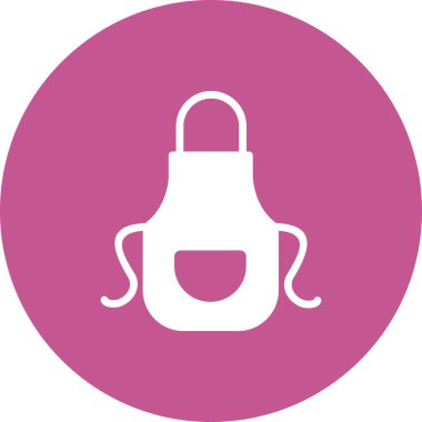 Mutfak önlüğü simgesi, vektör çizimi