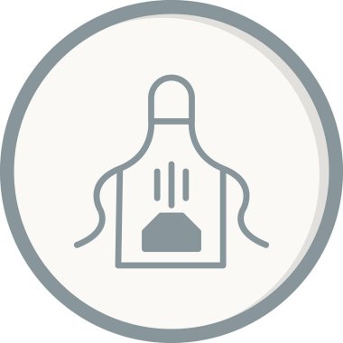 Mutfak önlüğü simgesi, vektör çizimi