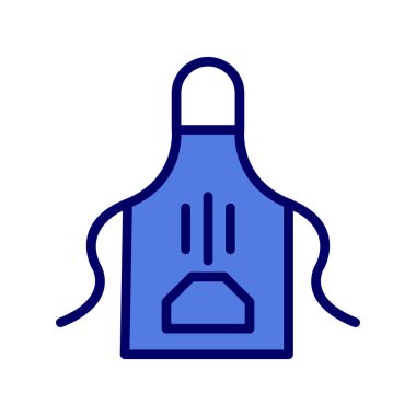 Mutfak önlüğü simgesi, vektör çizimi
