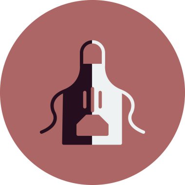 Mutfak önlüğü simgesi, vektör çizimi