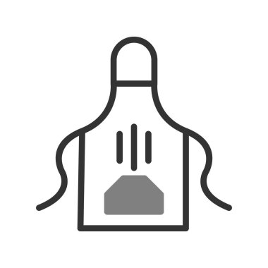 Mutfak önlüğü simgesi, vektör çizimi