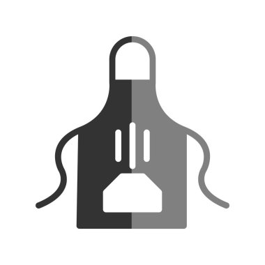 Mutfak önlüğü simgesi, vektör çizimi