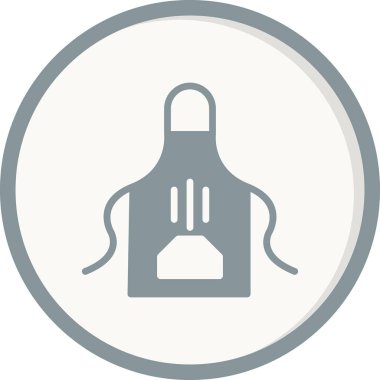 Mutfak önlüğü simgesi, vektör çizimi