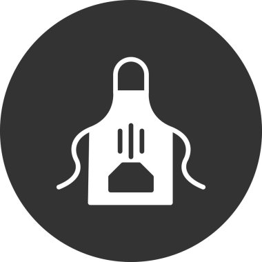 Mutfak önlüğü simgesi, vektör çizimi