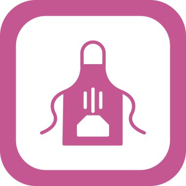 Mutfak önlüğü simgesi, vektör çizimi