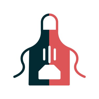 Mutfak önlüğü simgesi, vektör çizimi