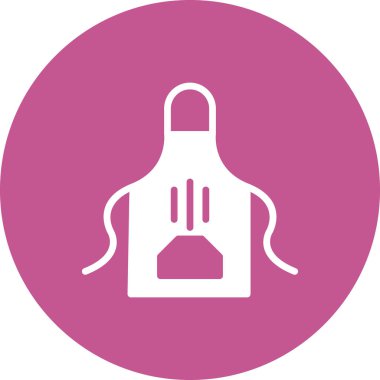 Mutfak önlüğü simgesi, vektör çizimi