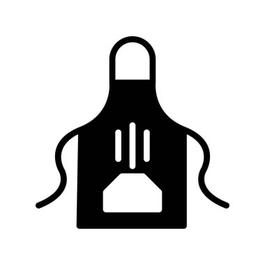 Mutfak önlüğü simgesi, vektör çizimi