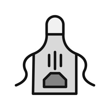 Mutfak önlüğü simgesi, vektör çizimi