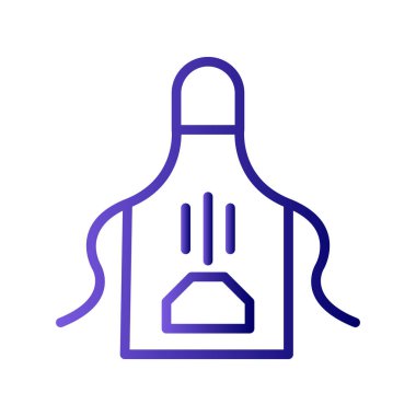 Mutfak önlüğü simgesi, vektör çizimi