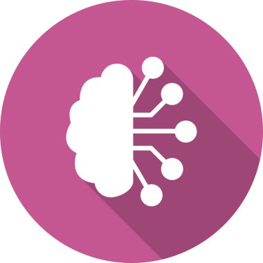 Çizgi çizimi yapay zeka ikonu vektör çizimi