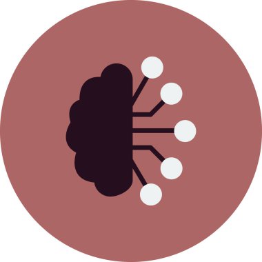 Çizgi çizimi yapay zeka ikonu vektör çizimi