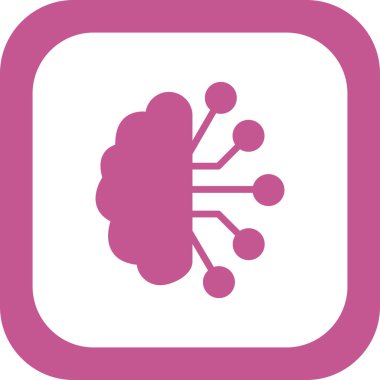 Çizgi çizimi yapay zeka ikonu vektör çizimi