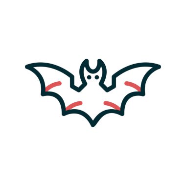 Halloween bat, icon vector illustration