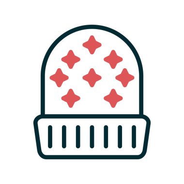 Beanie, ikon, vektör illüstrasyonu