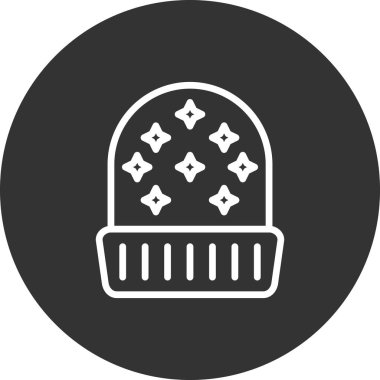 Beanie, ikon, vektör illüstrasyonu