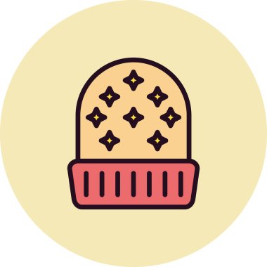 Beanie, ikon, vektör illüstrasyonu