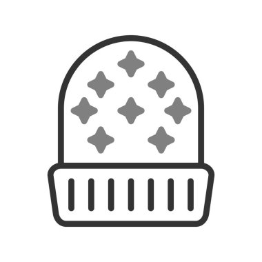 Beanie, ikon, vektör illüstrasyonu