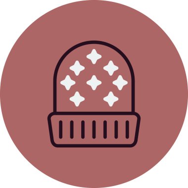 Beanie, ikon, vektör illüstrasyonu