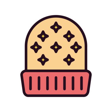 Beanie, ikon, vektör illüstrasyonu