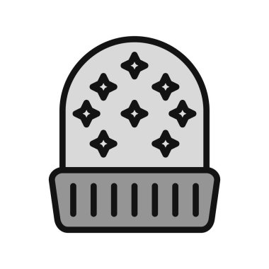 Beanie, ikon, vektör illüstrasyonu