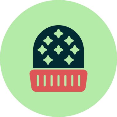 Beanie, ikon, vektör illüstrasyonu