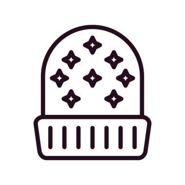 Beanie, ikon, vektör illüstrasyonu