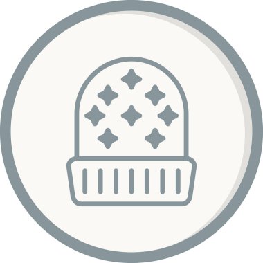 Beanie, ikon, vektör illüstrasyonu