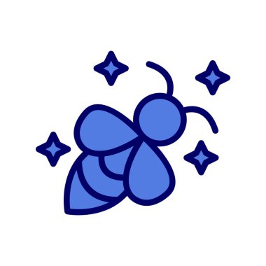 Beyaz arka planda şirin bir arı.