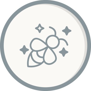 Beyaz arka planda şirin bir arı.