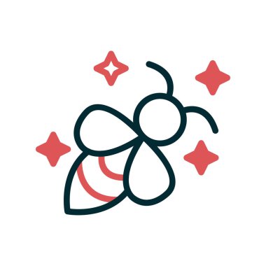 Beyaz arka planda şirin bir arı.