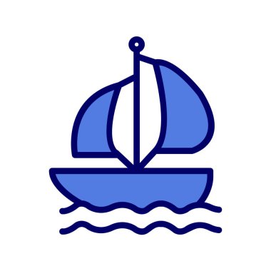 Tekne, simge vektör illüstrasyonu