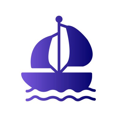 Tekne, simge vektör illüstrasyonu