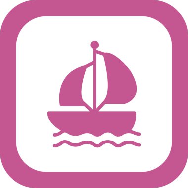 Tekne, simge vektör illüstrasyonu