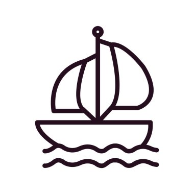 Tekne, simge vektör illüstrasyonu