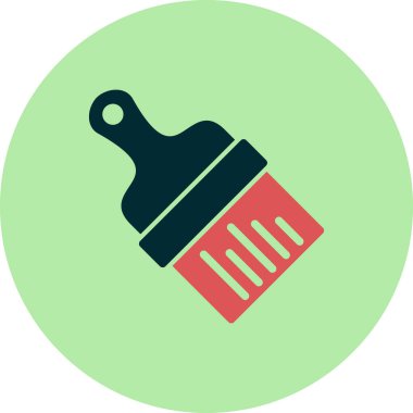 fırça simgesi, vektör illüstrasyonu