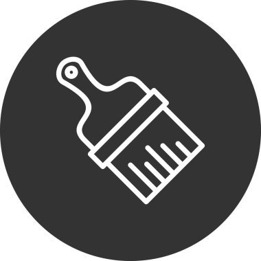 fırça simgesi, vektör illüstrasyonu