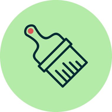 fırça simgesi, vektör illüstrasyonu