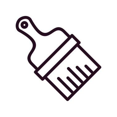 fırça simgesi, vektör illüstrasyonu