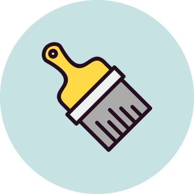 fırça simgesi, vektör illüstrasyonu