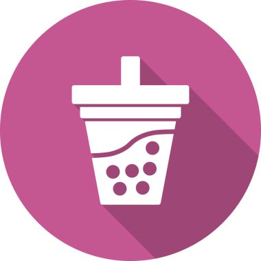 kabarcık çay simgesi, vektör illüstrasyonu