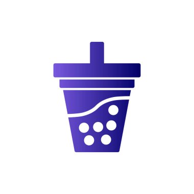 kabarcık çay simgesi, vektör illüstrasyonu