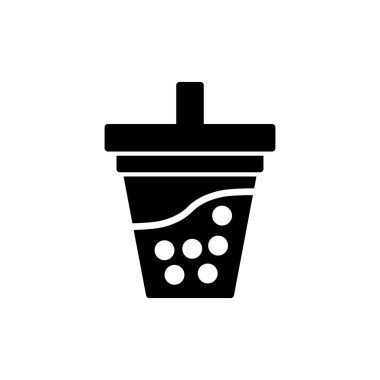 kabarcık çay simgesi, vektör illüstrasyonu