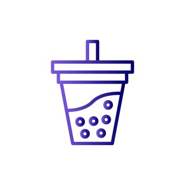 kabarcık çay simgesi, vektör illüstrasyonu