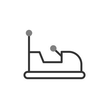 Çarpışan araba kutsal kişilerin resmi, vektör çizim