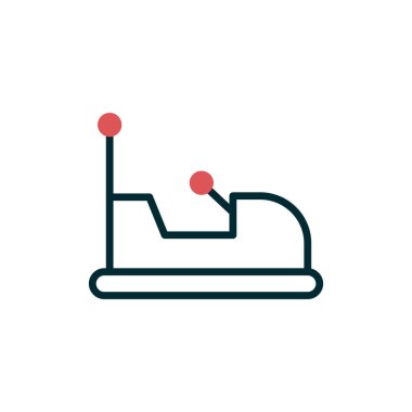 Çarpışan araba kutsal kişilerin resmi, vektör çizim