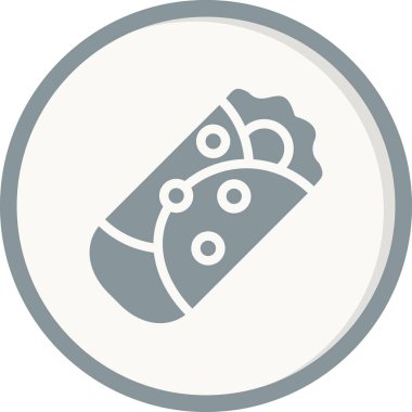 Burrito simgesi, vektör illüstrasyonu